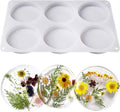 Deep round Resin Coaster Molds, 6 Cavity Thicken round Silicone Coaster Molds for Epoxy Resin, DIY Crafts, Bouquet Preservation,Home Decoration