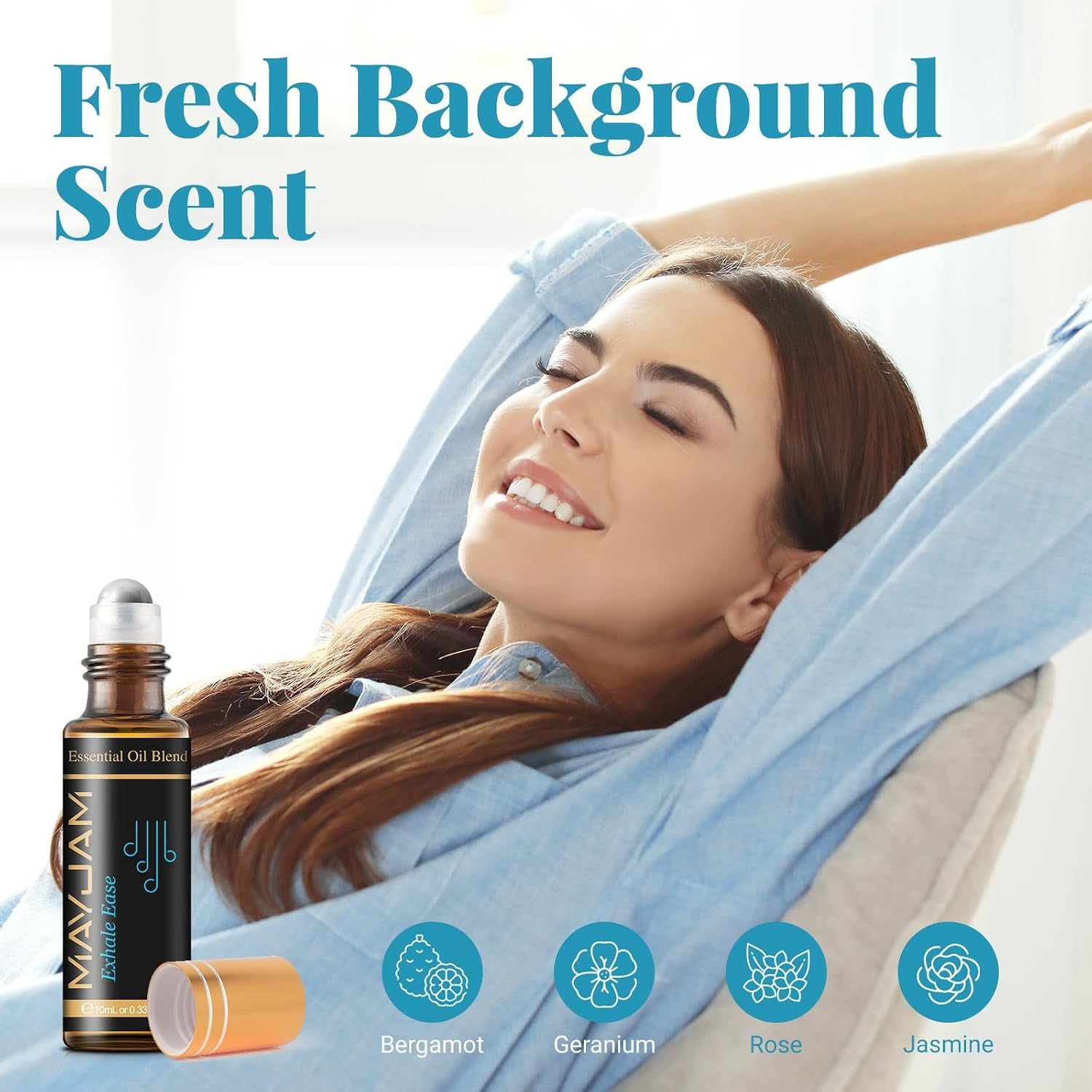 Essential Oils Set, 24 Essential Oil + 4 Blends Essential Oil Roll | Happy, Relax, Air Freshening, for Diffuser, Humidifier, Aromatherapy, Candle & Soap Making, Massage - Essential Oils Gift Set