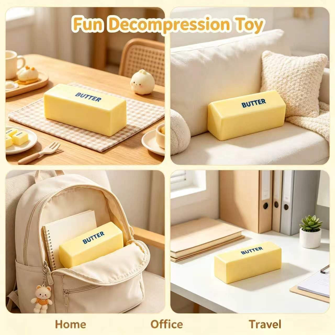6Pcs Slow Rising Butter Squishies Fidget Toys Adults, Slow Rebound Stress Balls Stress Relief & Fidget Toys for ADHD, Easter Basket Stuffers Easter Gifts