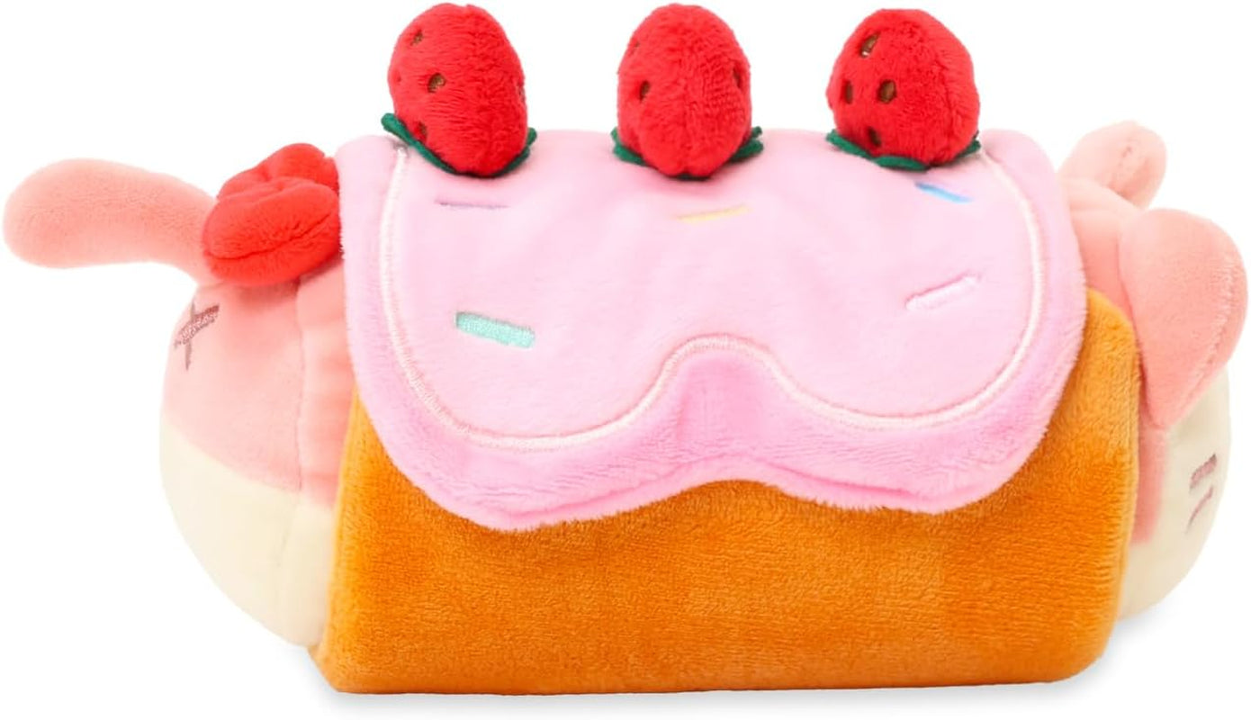 Roll Cake Kittiroll Plush Pillow, Kawaii Kitty Cat, 6" | Soft Plush Toy in Removable Burrito Outfit; Bedroom Decor and Birthday Gift for Kids and Women.