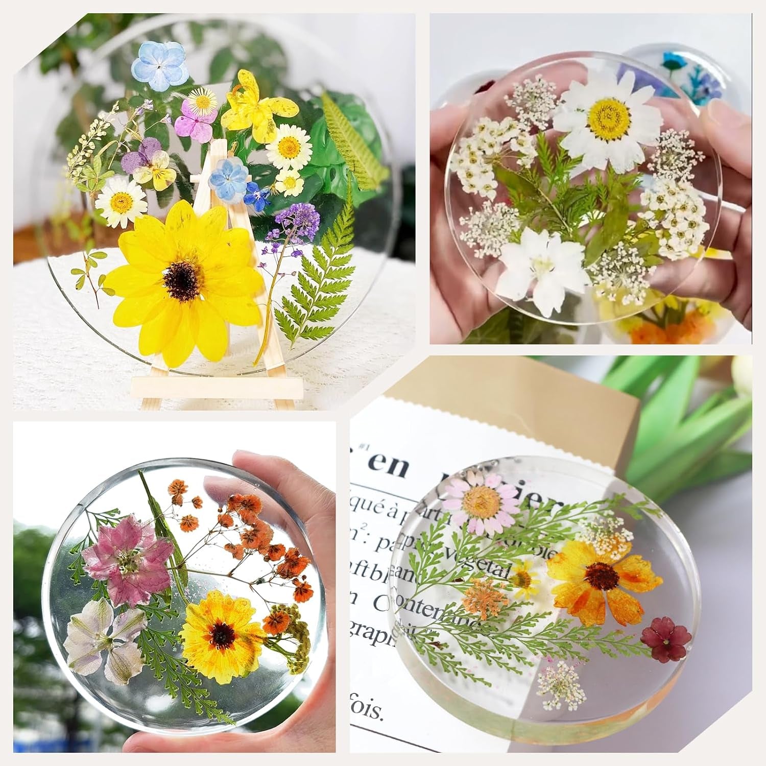 Deep round Resin Coaster Molds, 6 Cavity Thicken round Silicone Coaster Molds for Epoxy Resin, DIY Crafts, Bouquet Preservation,Home Decoration