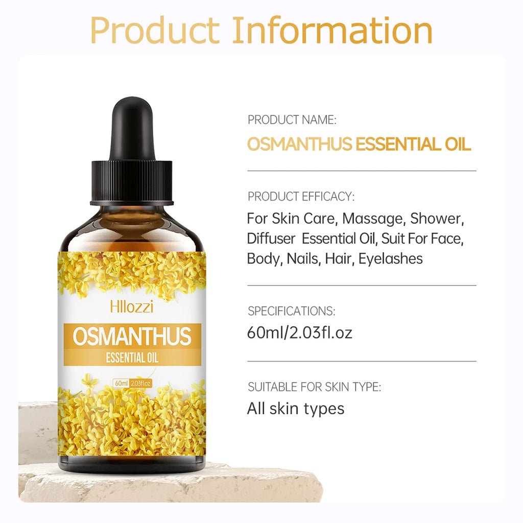 100Ml/60Ml/30Ml Osmanthus Essential Oil Plant Essential Oil Pure Essential Oil Humidifier Aromatherapy Soap DIY Production