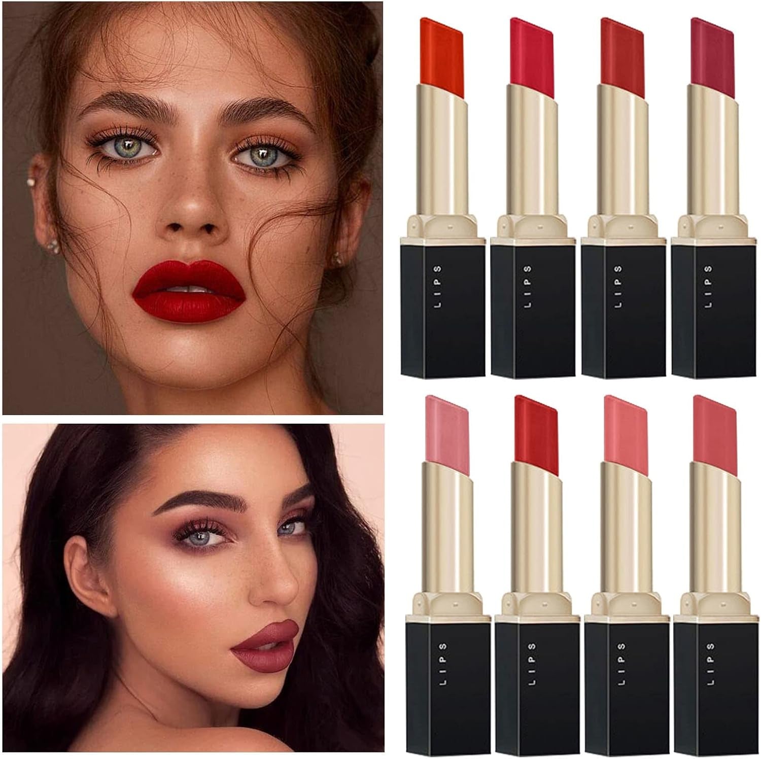 Lip Liner and Lipstick Set Red Lipstick Non Staining Cup Lipstick Non Fading Velour Small Black Tube Lipstick Color Makeup Non Fading Lipstick