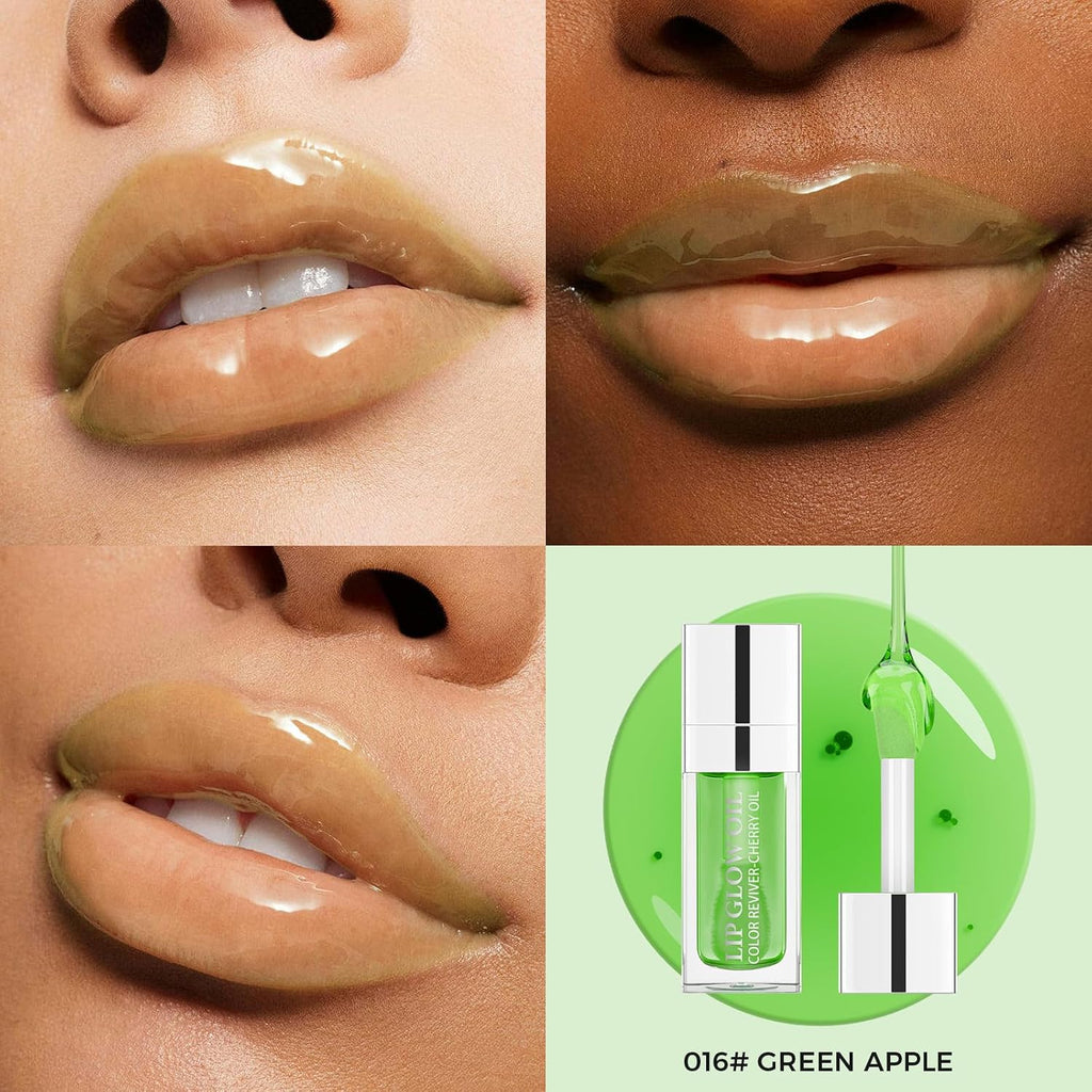 Hydrating Lip Glow Oil, Plumping Lip Gloss Tinted Lip Balm Transparent Lip Care, Long Lasting Hydrating Lip Gloss Tinted Lip Non-Sticky, Lip Tint Lip Care Oil for Dry Lip