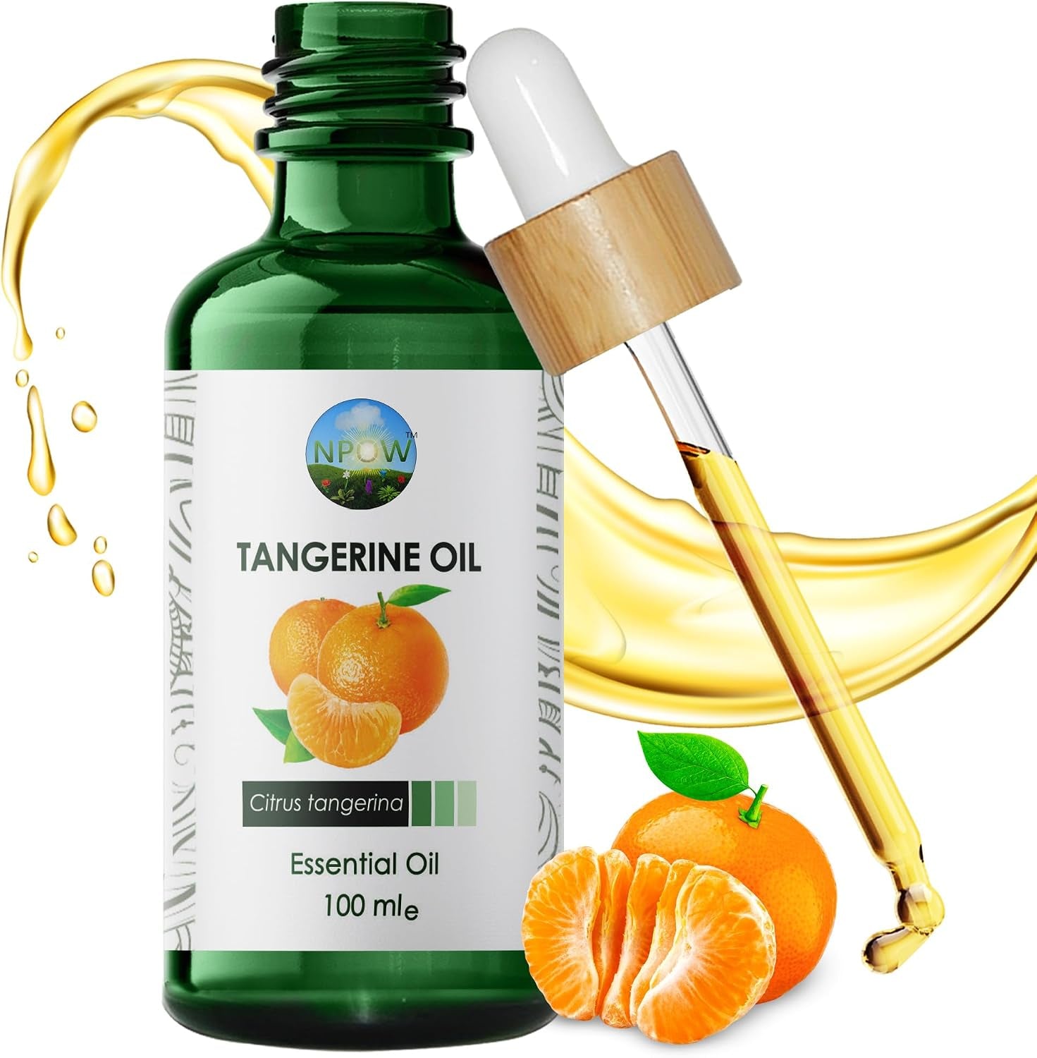 Tangerine Essential Oils - 100Ml, Pure Essential Oil - Massage Oils for Massage Therapy, Aromatherapy - Tangerine Citrus Essential Oils for Skin, Home Diffusers, Humidifier, Burner, Candle Making