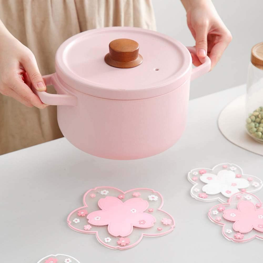 Durable Non-Slip Sakura Coffee Cup PVC Coaster Home Tea Coaster Bowl Pad Placemat Coaster(S)