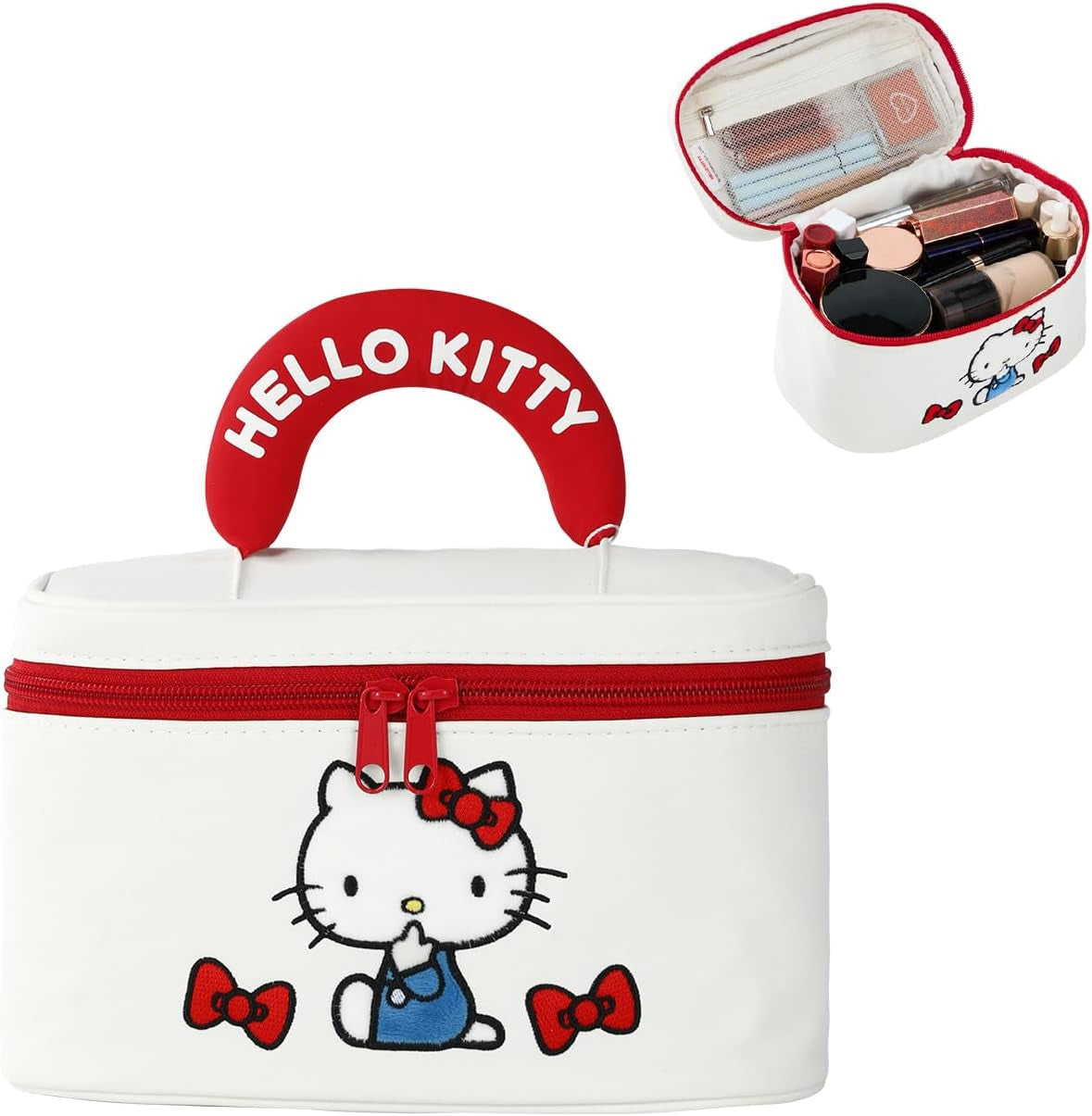 Large Travel Makeup Bag Waterproof Cosmetic Bags,Portable Toiletry Organizer with Handle for Girl,Cute Home Storage for Women