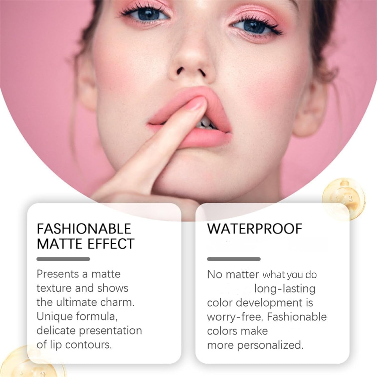 2-In-1 Lipstick Lip Liner Set,Long Lasting Waterproof Matte Lipstick & Lip Liner Kit,High Pigm/Ented Red Lipstick,Non-Stick Cup Lip Gloss Set,Lip Liner and Lipstick Set for Daily & Holiday,03#