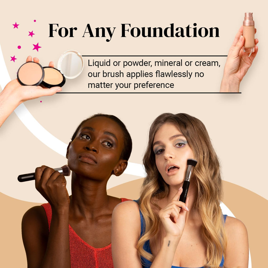 Flat Top Kabuki Brush by  - Premium Foundation Brush