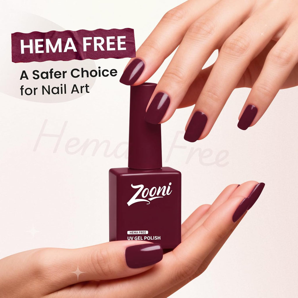 Hema-Free Oxblood Red Gel Nail Polish 1PCS 12ML Gel Polish | Same Color Same Bottle,Soak-Off UV LED, Long-Lasting Nails Art for Salon & Home DIY Manicures