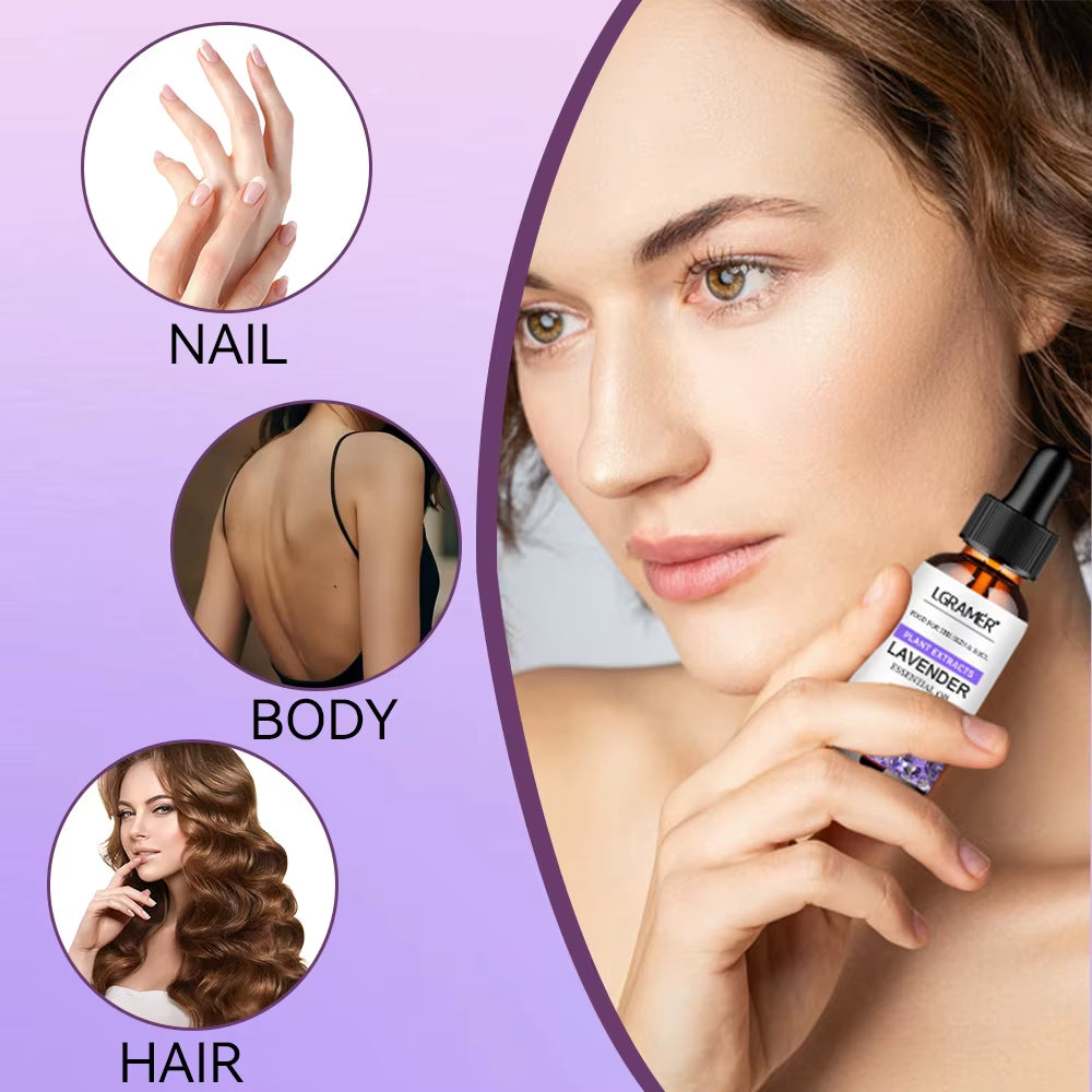 Pure Natural Lavender Essential Oil Facial Body Skin Care Essential Oil Moisturizing Nourishing Massage Plant Essential Oil