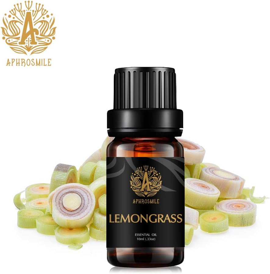 Aromatherapy Essential Oils Set, & Lemongrass Essential Oils Scent Kit for Diffuser, Humidifier, Massage, 3 * 10Ml Lemongrass Aromatherapy Essential Oils Fragrance Oils Sets
