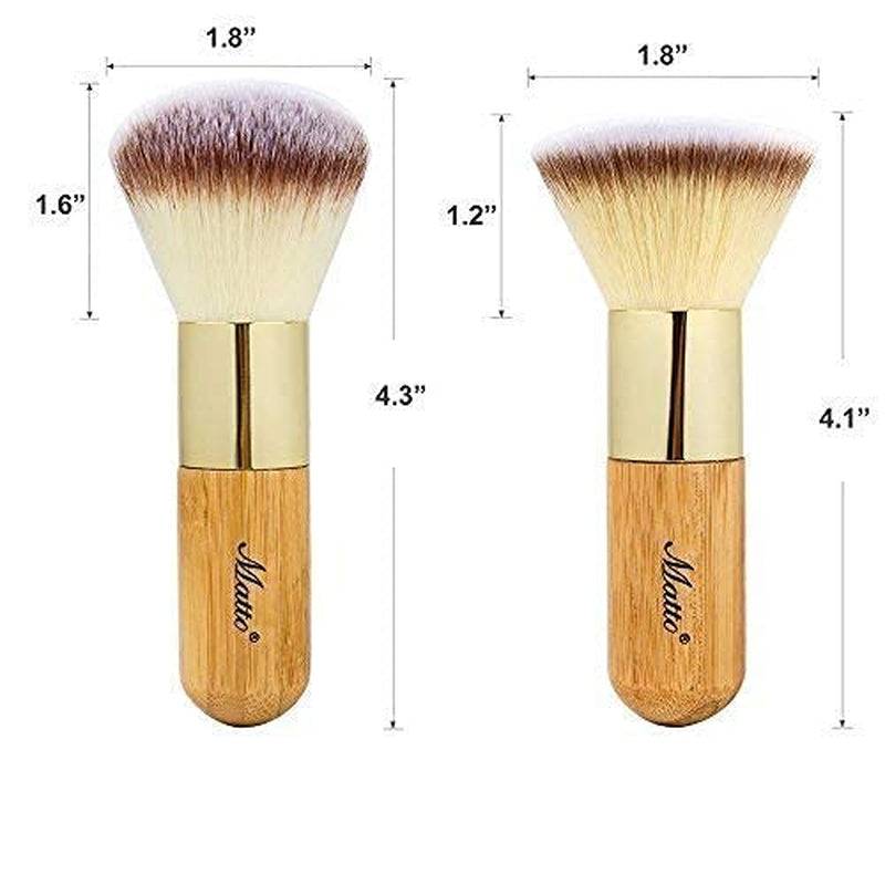 Makeup Brush Set 2 Pieces Face Blush Kabuki Powder Foundation Makeup Brushes for Mineral BB Cream