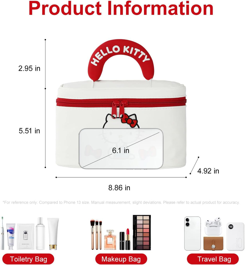 Large Travel Makeup Bag Waterproof Cosmetic Bags,Portable Toiletry Organizer with Handle for Girl,Cute Home Storage for Women