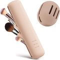 Silicone Makeup Brush Holder, Soft Silicone Makeup Organize Portable Make up Bag Anti-Fall Out Cosmetic Pouch, Makeup Sponge Holder