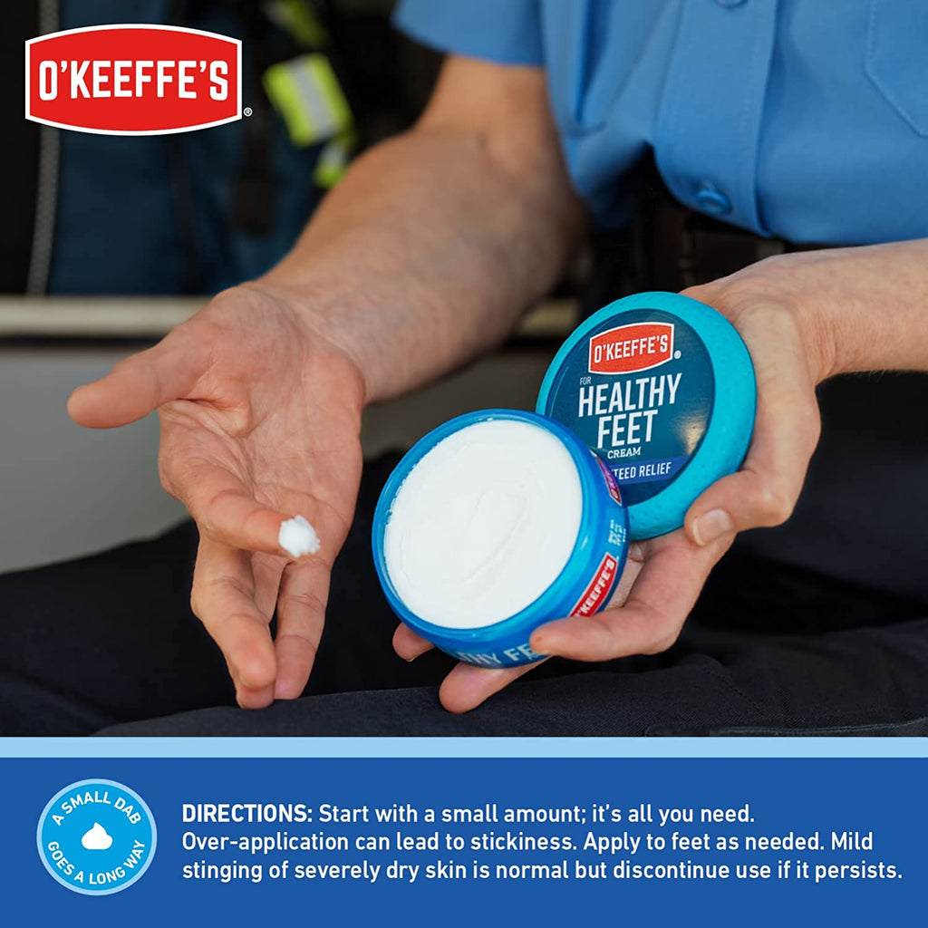 for Healthy Feet Foot Cream; Guaranteed Relief for Extremely Dry; Cracked Feet; Instantly Boosts Moisture Levels; 3.2 Ounce Jar; (Pack of 3)