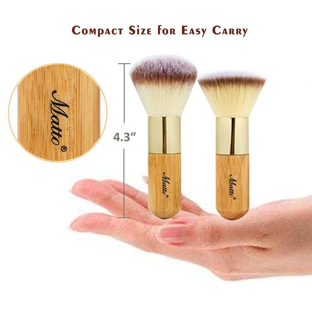 Makeup Brush Set 2 Pieces Face Blush Kabuki Powder Foundation Makeup Brushes for Mineral BB Cream