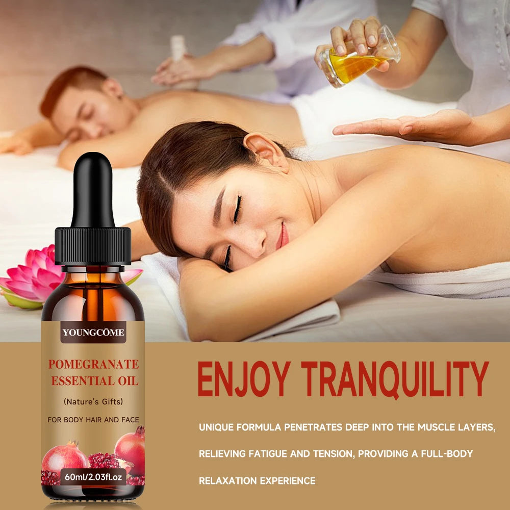 Pomegranate Hair Growth Essential Oil Face and Body Skin Care Essential Oil Moisturizing Massage Essential Oil