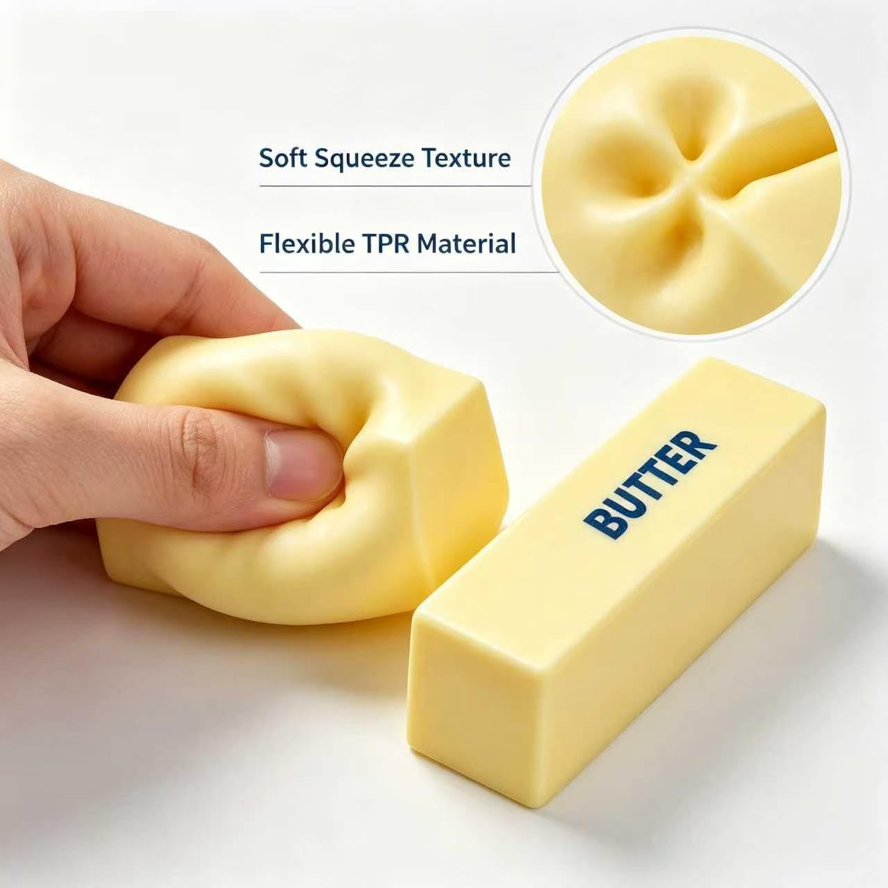 6Pcs Slow Rising Butter Squishies Fidget Toys Adults, Slow Rebound Stress Balls Stress Relief & Fidget Toys for ADHD, Easter Basket Stuffers Easter Gifts