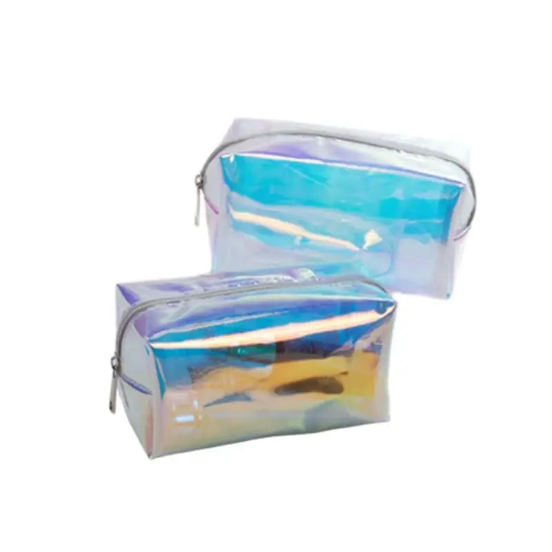 Holographic Makeup Bag Cosmetic Travel Bag Toiletry Organizer Purse for Women 2023 New Colorful Organizer Pouch Travel Fashion