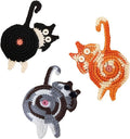 Cat Gifts for Cat Lovers 3PCS Cat Coaster Woven Creative Cute Cat Coaster Insulation Coaster Coffee and Tea Coaster Desktop Gifts