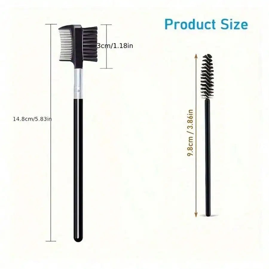11-In-1 Eyelash Grooming Kit, Includes Eyelash Curler with Comb Separator, Eyelash Wand, Eyebrow Brush, 4 Silicone Refill Pads