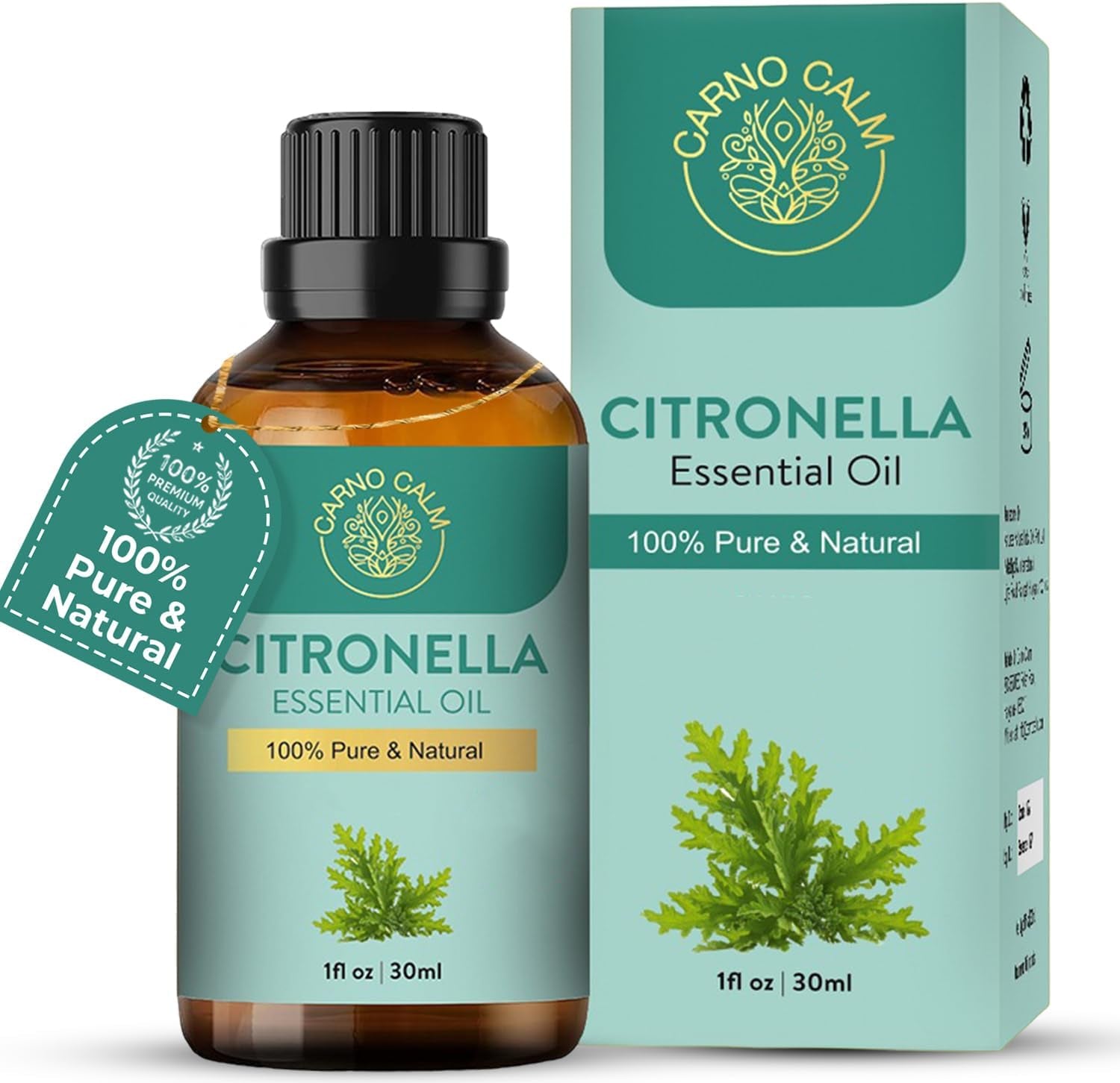Citronella Essential Oil 30Ml | Great for Candle Making, Wax Melts, Aroma | for Natural Soap Making, Cleaning Supplies, Diffuser, Humidifier, DIY, Home, Office, Cruelty Free | Vegan | 1 Fl. Oz