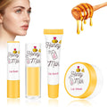 4 Piece Honey Milk Lip Mask Lip Balm Lip Scrub Lip Oil Lip Care Kit