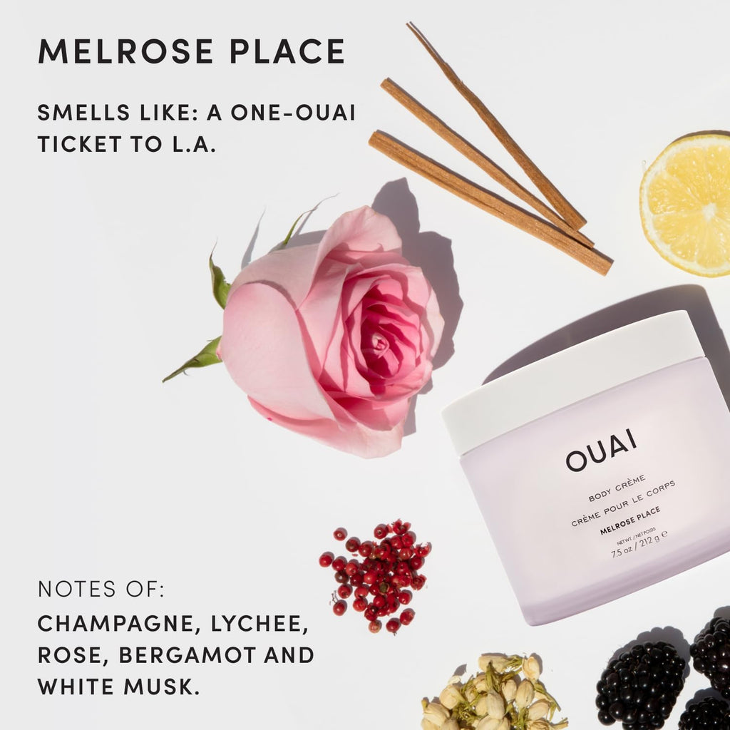 Body Cream, Melrose Place - Hydrating Whipped Body Cream with Cupuaçu Butter, Coconut Oil and Squalane - Softens Skin and Delivers Healthy-Looking Glow - Sulfate Free Skin Care (7.5 Oz)