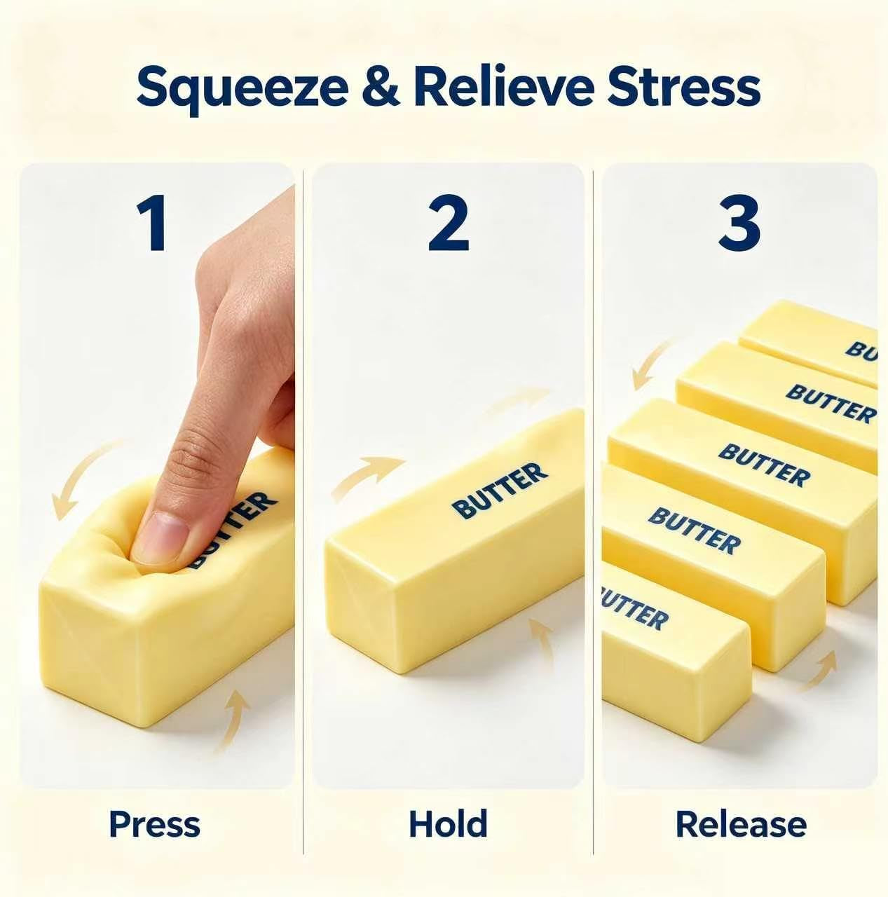 6Pcs Slow Rising Butter Squishies Fidget Toys Adults, Slow Rebound Stress Balls Stress Relief & Fidget Toys for ADHD, Easter Basket Stuffers Easter Gifts
