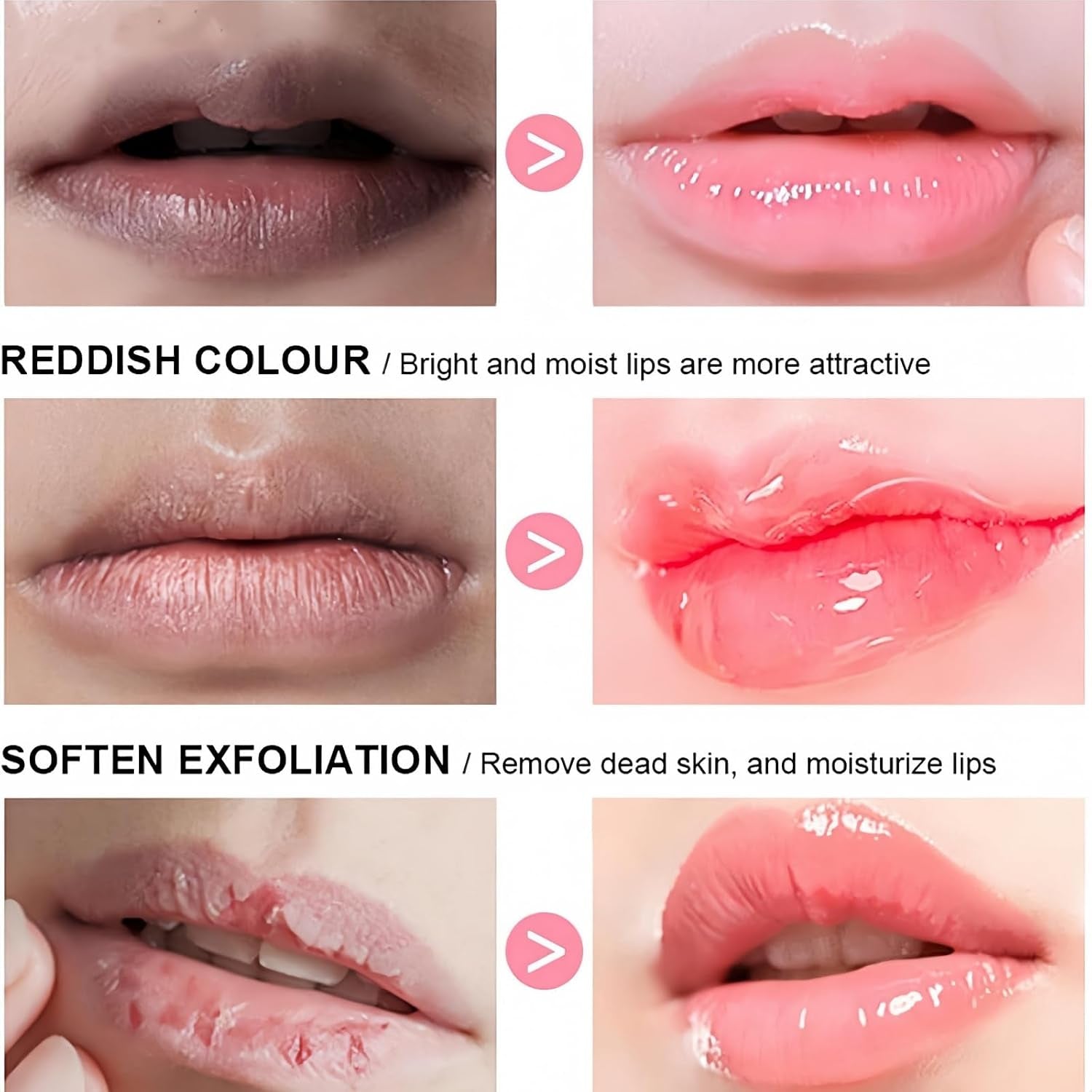 Colour Changing Lipstick with Gold,Transferproof Gold Cry/Stal Temperature Changing Lipstick,Long-Lasting Moisturizing Lip Gloss,Hydrating Clear Lipst/Ick & Flower L/Ip Balm for Dry Cracked Li/Ps
