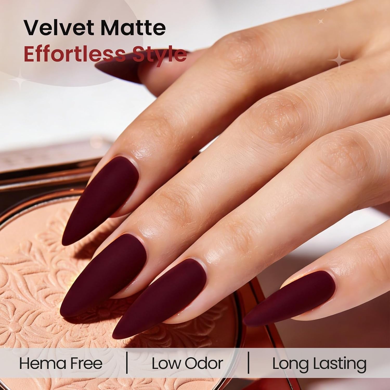 Hema-Free Oxblood Red Gel Nail Polish 1PCS 12ML Gel Polish | Same Color Same Bottle,Soak-Off UV LED, Long-Lasting Nails Art for Salon & Home DIY Manicures