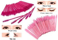400 Spoolies Mascara Wand and Lip Brush Disposable Lash Brushes for Eyelash Extensions, Lipstick Lip Gloss Wands Applicator Tool (Pink)