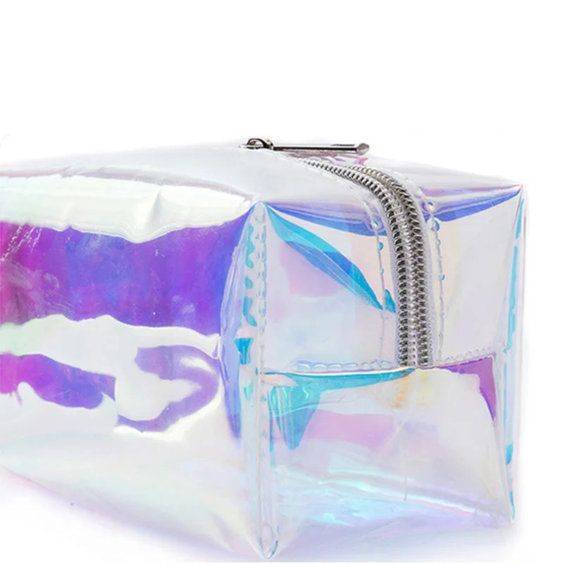 Holographic Makeup Bag Cosmetic Travel Bag Toiletry Organizer Purse for Women 2023 New Colorful Organizer Pouch Travel Fashion