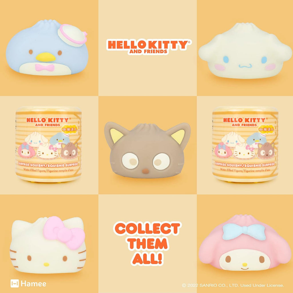 Squishu Capsule Hello Kitty & Friends Series 3: Steamed Bun - 1 Pc. | Cute Water-Filled Squishy Toy, Mystery Blind Capsule, Birthday Gift, Party Favor, Gift Basket Filler, Stress Relief
