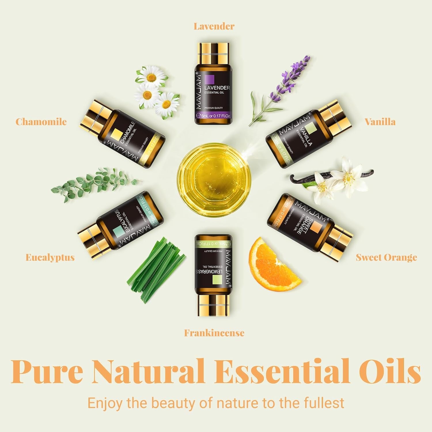 Essential Oils Set, 24 Essential Oil + 4 Blends Essential Oil Roll | Happy, Relax, Air Freshening, for Diffuser, Humidifier, Aromatherapy, Candle & Soap Making, Massage - Essential Oils Gift Set