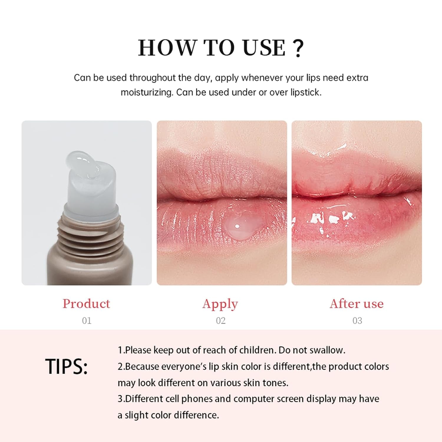 4Colors Glossy Lip Butter Balm, Peptide Lip Tint Lip Stain,Instant Moisture