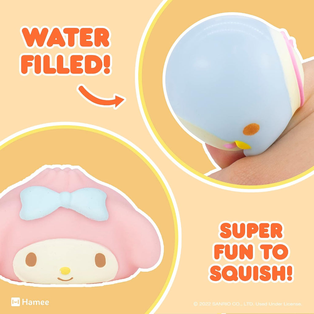 Squishu Capsule Hello Kitty & Friends Series 3: Steamed Bun - 1 Pc. | Cute Water-Filled Squishy Toy, Mystery Blind Capsule, Birthday Gift, Party Favor, Gift Basket Filler, Stress Relief