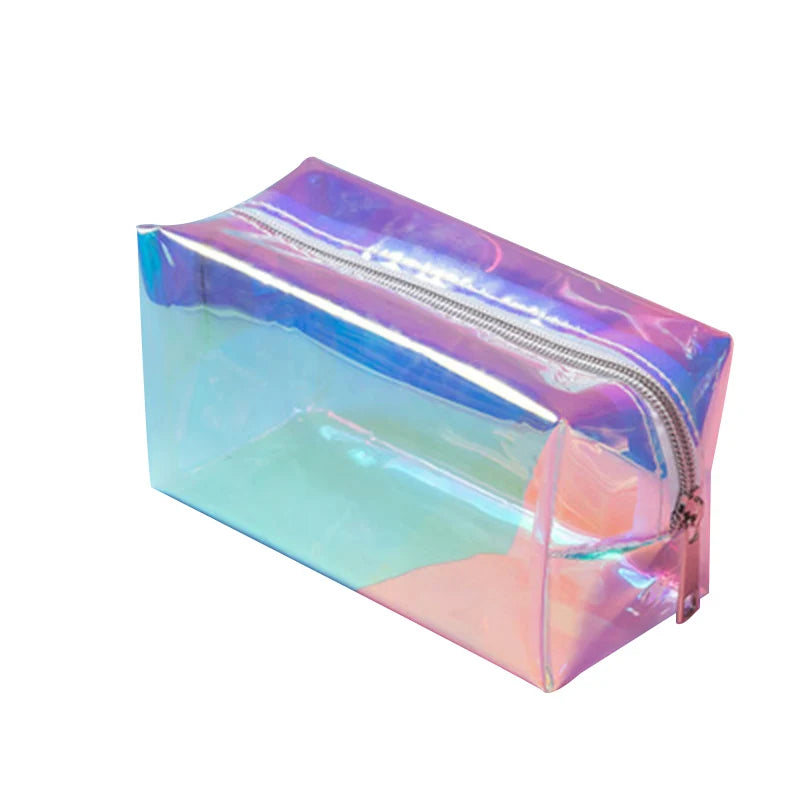 Holographic Makeup Bag Cosmetic Travel Bag Toiletry Organizer Purse for Women 2023 New Colorful Organizer Pouch Travel Fashion