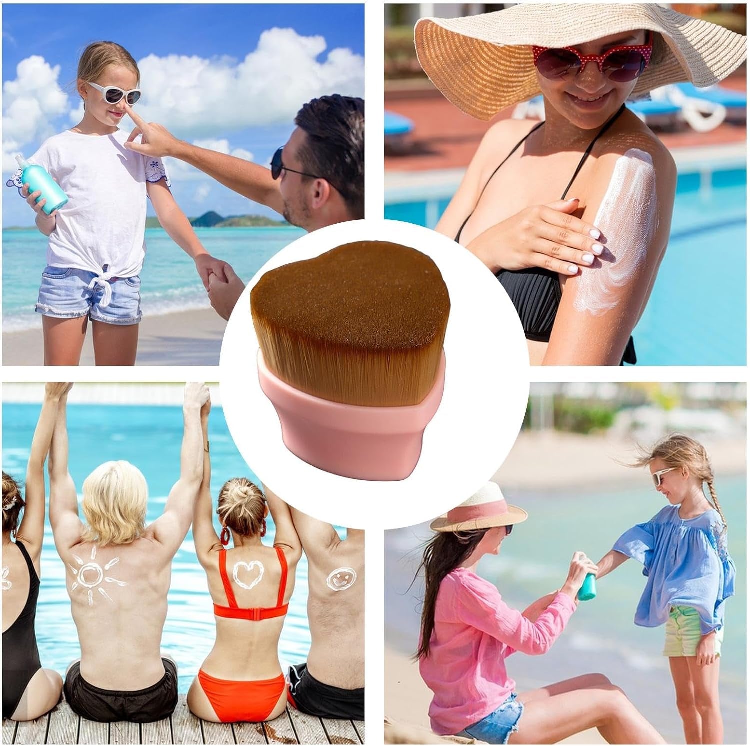 Sunscreen Makeup Brush Soft Sunblock Application Quick Cosmetics Tool