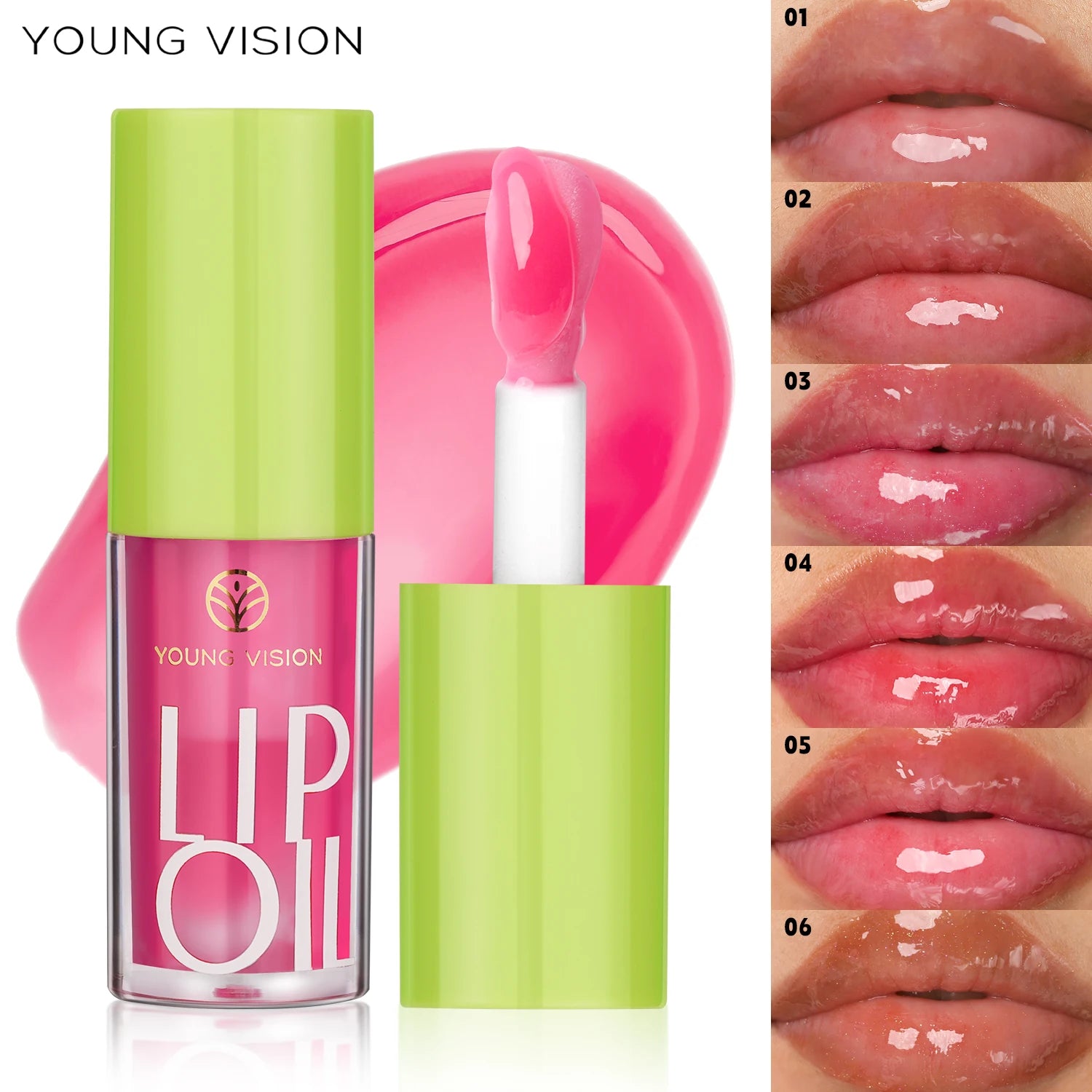 Transparent Lip Oil 6 Colors Available for Lip Moisturizing Lip Oil, Lip Enriching Lip Protection, Lipgloss