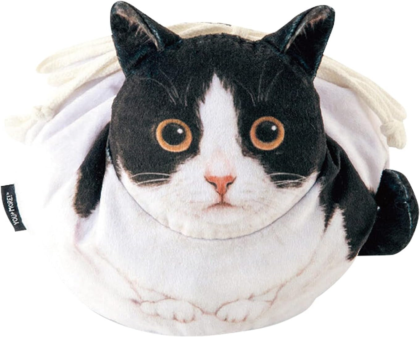 Cat Cosmetic Bag - Cat Shaped Funny Kitten Drawstring Toiletry Bag,Soft Makeup Travel Bag Organizer and Cat Coin Pouch Purse for Bathroom, Vacation, Gym