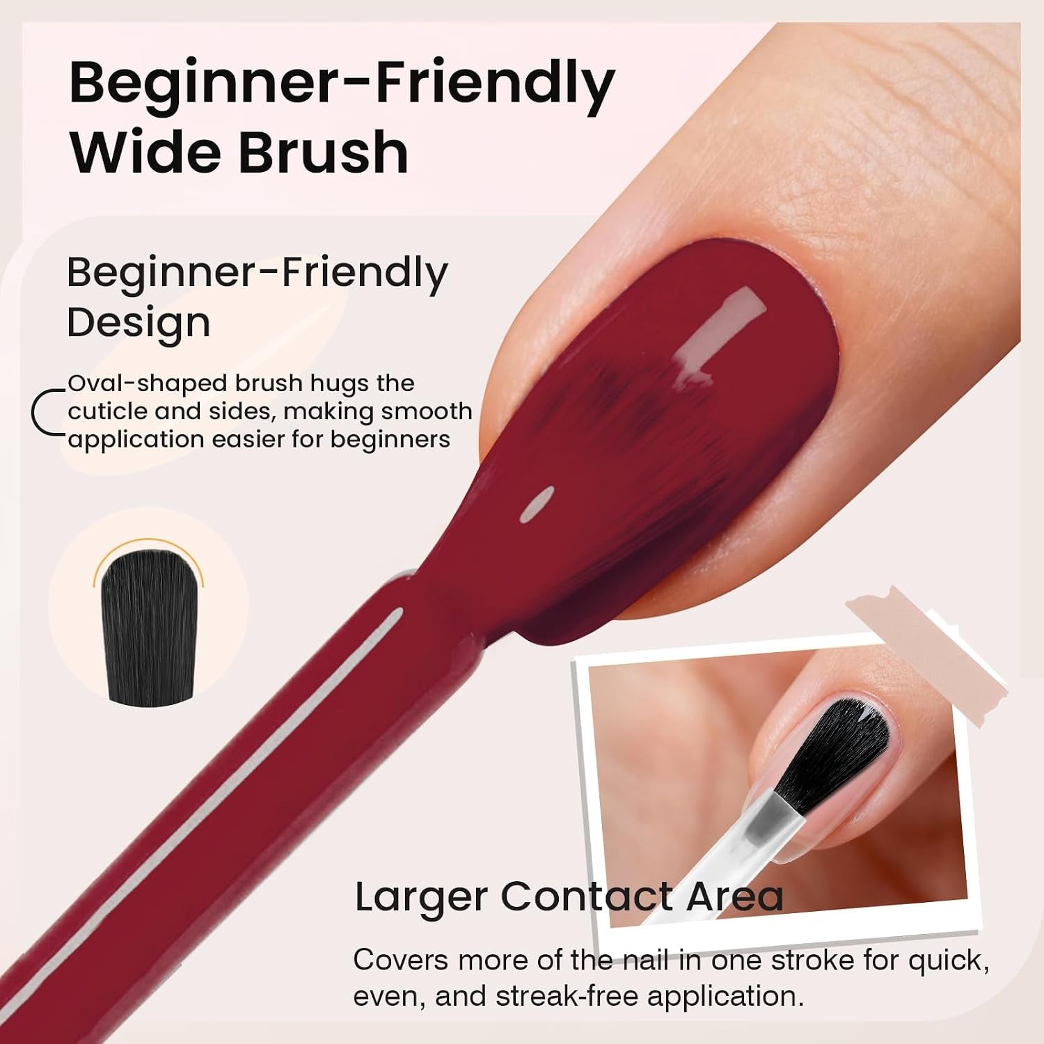 Hema-Free Oxblood Red Gel Nail Polish 1PCS 12ML Gel Polish | Same Color Same Bottle,Soak-Off UV LED, Long-Lasting Nails Art for Salon & Home DIY Manicures