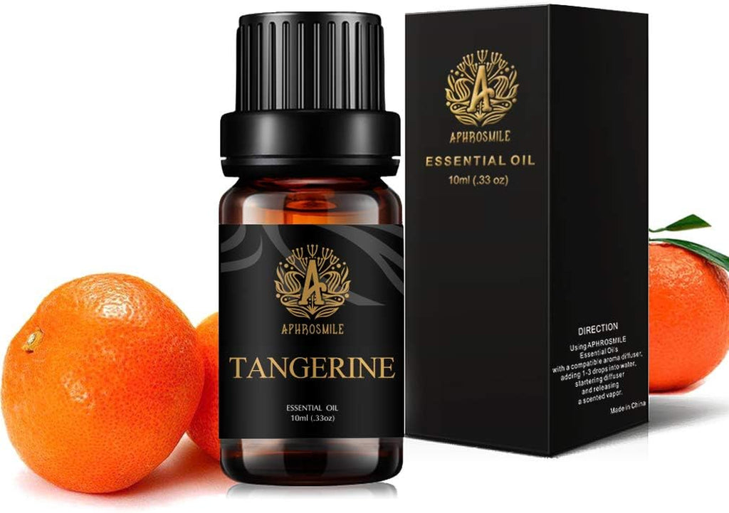 Tangerine Aromatherapy Essential Oil, 100% Pure Tangerine Scent Essential Oil for Diffusers, Humidifier, Therapeutic Grade Aromatherapy Tangerine Scent Essential Oil Fragrance for Massage 0.33Oz-10Ml