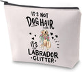 Labrador Dog Cosmetic Bag IT'S Not Dog Hair It'S Labrador Glitter Makeup Bag with Zipper Labrador Mama Mom Survival Kit (Labrador Glitter)