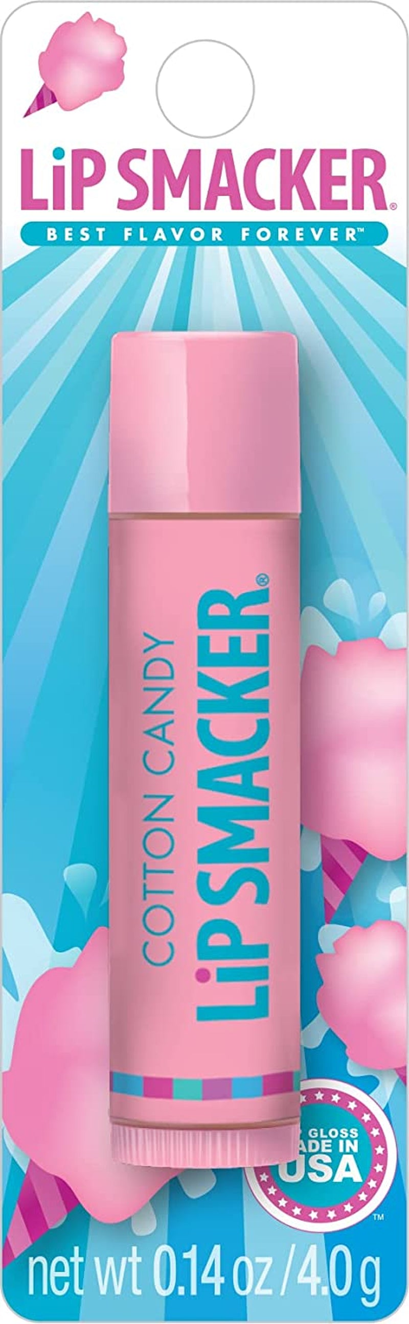 Flavored Lip Balm, Flavored Moisturizing, Smoothing Soft Shine, Hydrating & Protecting Fun Tasty Flavors, Cruelty-Free & Vegan - Cotton Candy