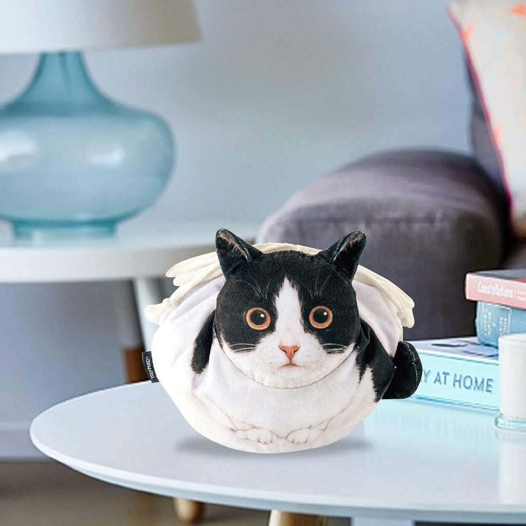 Cat Cosmetic Bag - Cat Shaped Funny Kitten Drawstring Toiletry Bag,Soft Makeup Travel Bag Organizer and Cat Coin Pouch Purse for Bathroom, Vacation, Gym