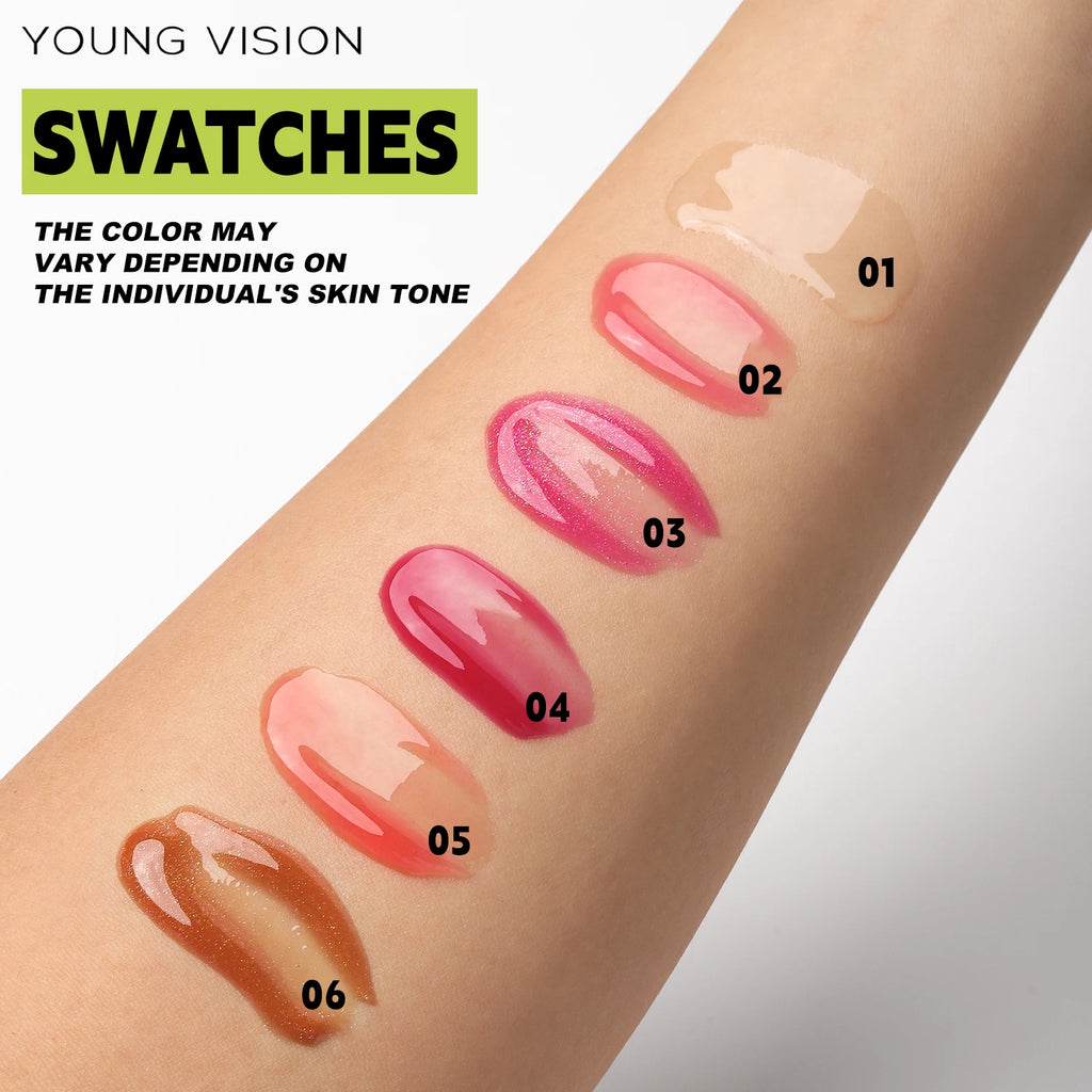 Transparent Lip Oil 6 Colors Available for Lip Moisturizing Lip Oil, Lip Enriching Lip Protection, Lipgloss