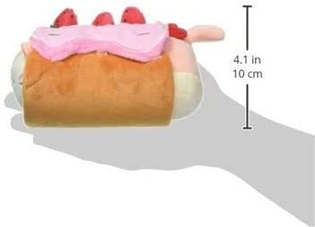 Roll Cake Kittiroll Plush Pillow, Kawaii Kitty Cat, 6" | Soft Plush Toy in Removable Burrito Outfit; Bedroom Decor and Birthday Gift for Kids and Women.