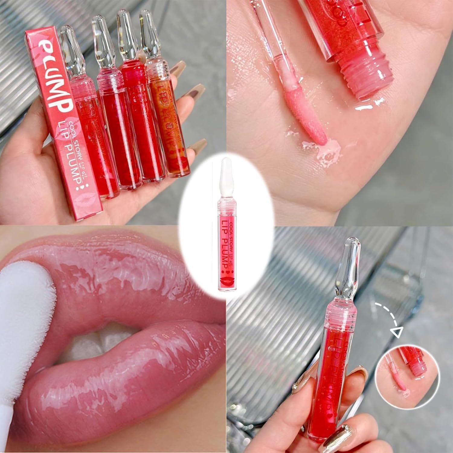 Moisturizing Lip Oil Hydrating Lip Glow Oil,No-Sticky Lip Gloss Lip Balm Lip Care Oil Tinted Clear Lip Plumper, Pink Lip Glaze Glossy Lip Make up for Dry Lip